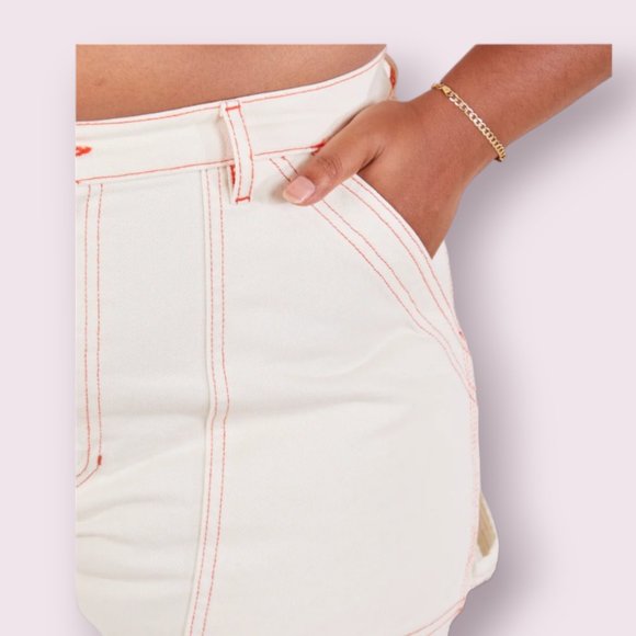 Big Bud Press Carpenter Jeans in Vintage Off-White ~ size L ~ Utility - Picture 3 of 14